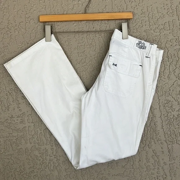 Le Tigre White Straight Leg Pants Drawstring Zip Fly Size 3 - Picture 2 of 14